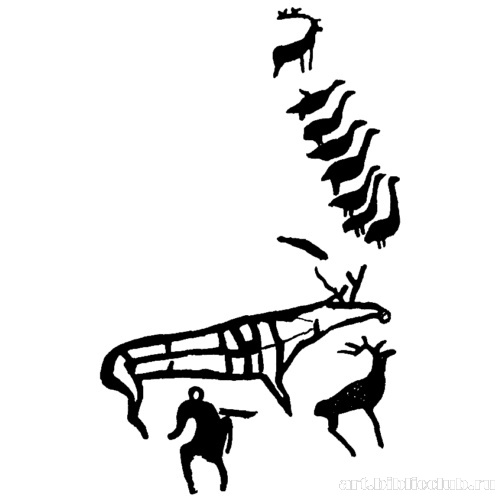 Композиция из копытных и птиц