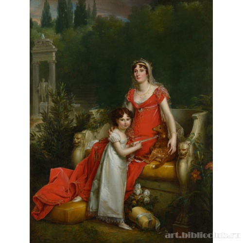 Маленькая Элиза Наполеона со своей матерью Элизой Бонапарт