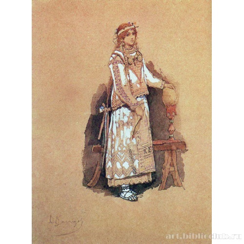 Снегурочка. Эскиз костюма к опере Н.А. Римского-Корсакова 