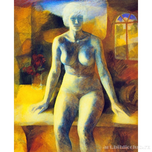 Обнаженная с красным цветком