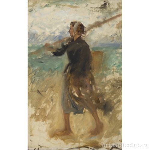 Рыбачка с севера Франции. Эскиз