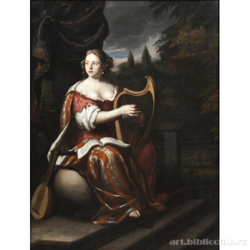 Дама, играющая на арфе