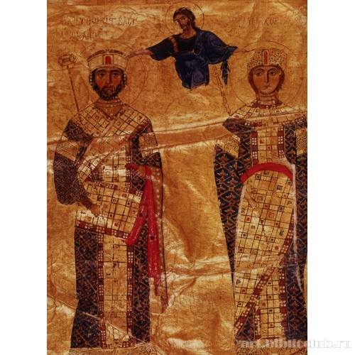 Христос венчает императора Никифора Вотаниата и императрицу Марию Аланскую