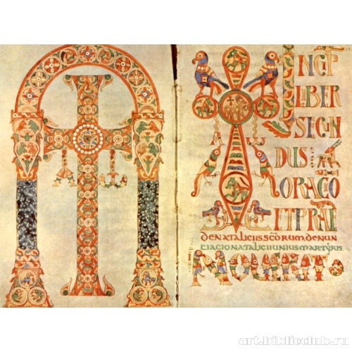 Инициал I с персонификацией Церкви