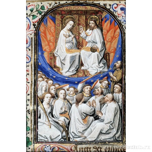 Христос и Мария на троне. Фрагмент