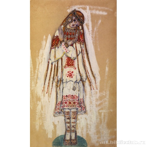 Эскиз костюма к балету И.Ф. Стравинского «Весна священная»