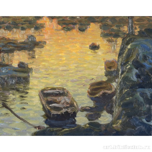 Весенняя ночь в рыбацкий сезон. Эскиз Лофотенских островов