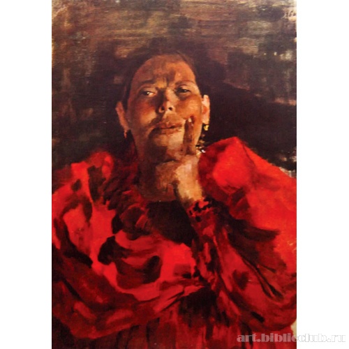 Баба в красном