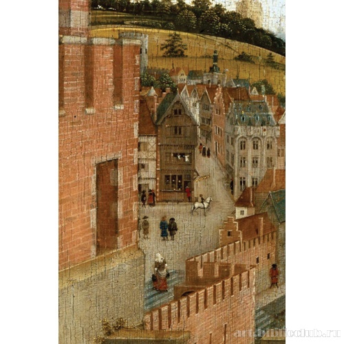 Святой Лука пишет портрет Мадонны. Фрагмент