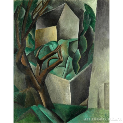 Домик в саду (домик и деревья)