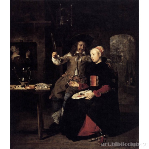 Автопортрет с женой в таверне