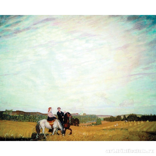 Прогулка верхом (Автопортрет с женой)