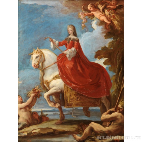 Королева Мария Анна Нейбурская верхом на лошади