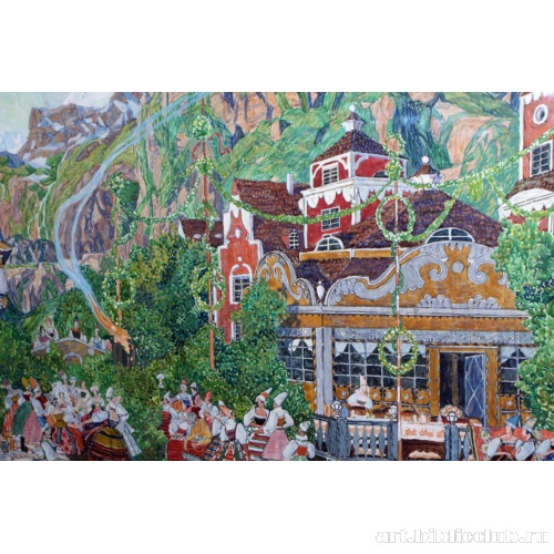 Свадьба. Эскиз декорации к балету Э. Грига «Сольвейг»