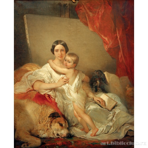 Портрет мадам Луи Галле с дочерью