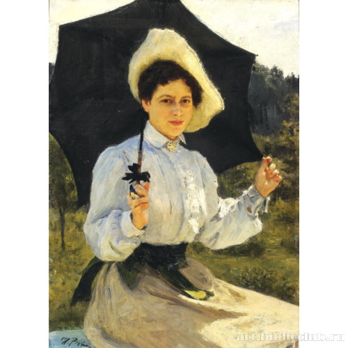 На солнце. Портрет Н.И. Репиной, дочери художника