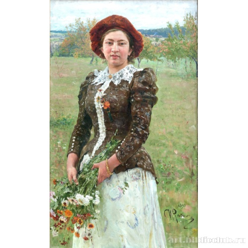 Осенний букет. Портрет В.И. Репиной, дочери художника