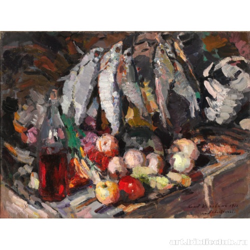 Рыбы, вино и фрукты