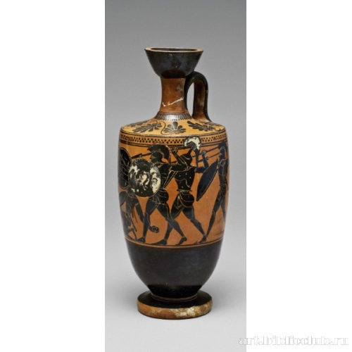 Лекиф с изображением битвы