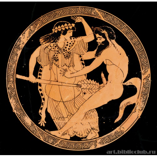 Сатир и менада. Древнегреческий килик