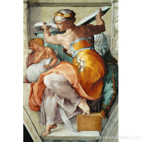 Сикстинская капелла. Фрагмент росписи сводов: «Ливийская сивилла»