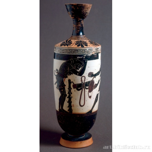 Лекиф с изображением Геракла, держащего небесный свод