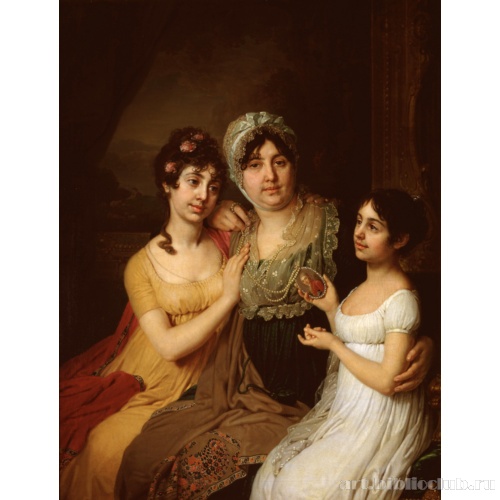 Портрет графини А.И. Безбородко с дочерьми Любовью и Клеопатрой