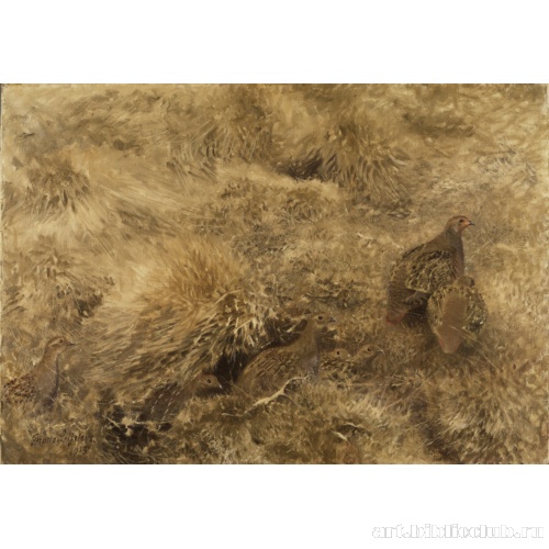 Осенний пейзаж с куропатками