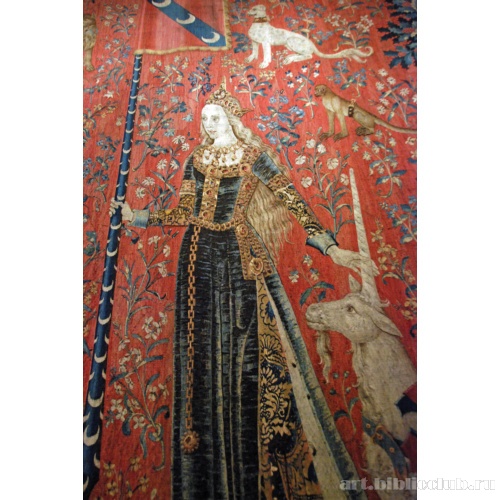 Дама с единорогом. Пять чувств: Осязание. Фрагмент