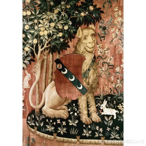 Лев. Фрагмент. Дама с единорогом. Пять чувств: Осязание