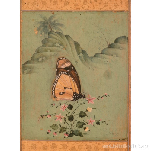 Миниатюра. Бабочка на цветке