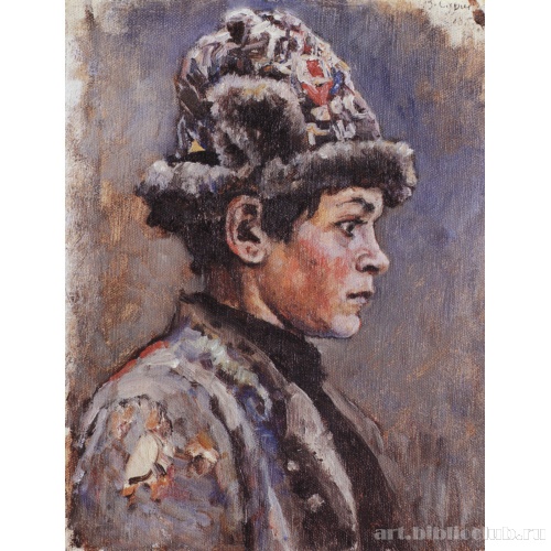 Задумавшийся подросток. Этюд