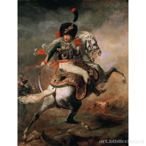 Офицер конных егерей императорской гвардии, идущий в атаку