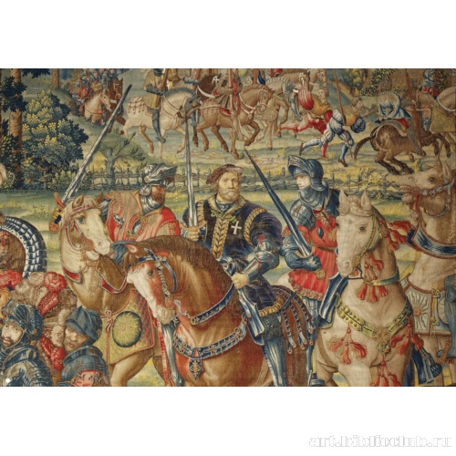 Пленение Франсуа I. Шпалера из серии гобеленов «Сражение при Павии». Фрагмент