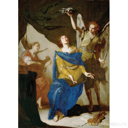 Святая Цецилия - Каваллино, Бернардо, картина в высоком разрешении