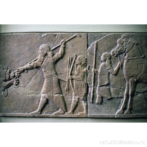 Сцена охоты Ашшурбанипала