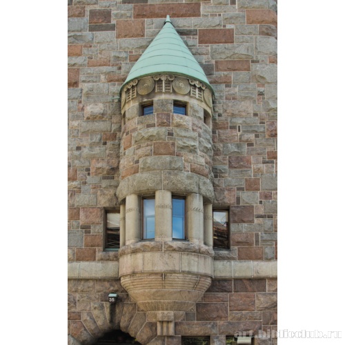 Здание Телефонной ассоциации. Каменный эркер