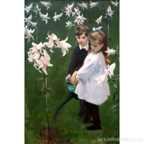 Дети Виккерс в саду