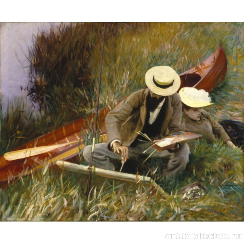 На пленэре. Пол Эллё с женой