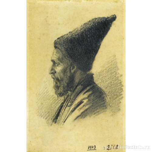 Пожилой азербайджанец в высокой шапке