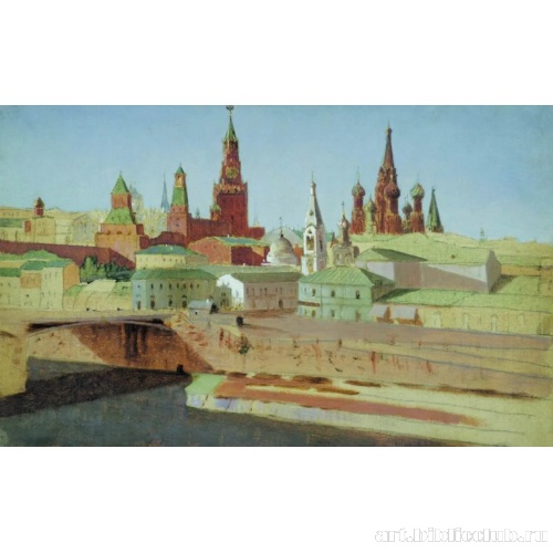 Вид на Москворецкий мост, Кремль и храм Василия Блаженного