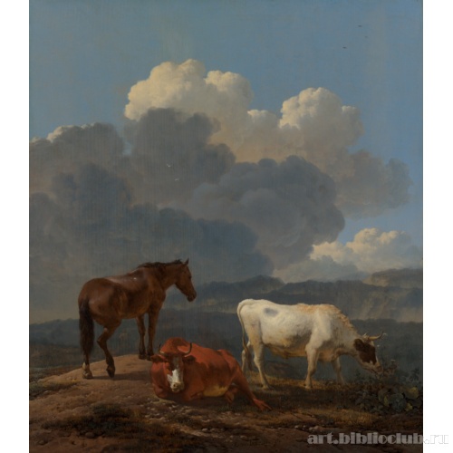 Пейзаж в итальянском духе со стадом