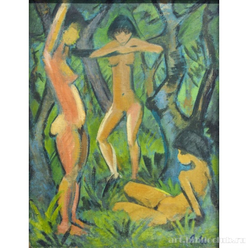 Три обнаженные в лесу