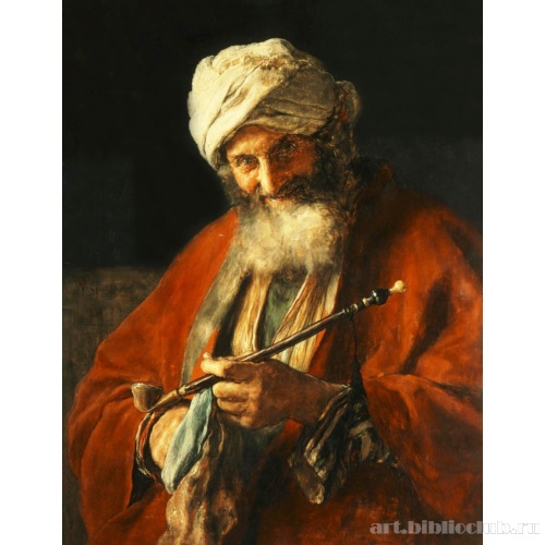 Восточный мужчина с трубкой