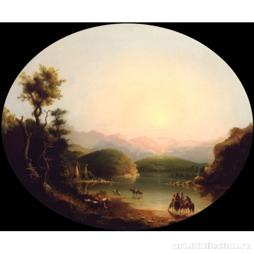 Индейцы шошоны на горном озере (озеро Фремонт)