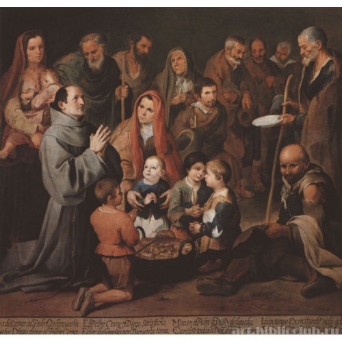 Святой Диего из Алькалы кормит бедных