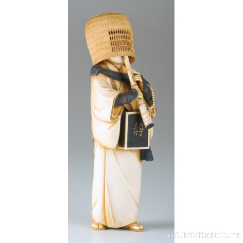 Окимоно. Бундо. Странствующий монах с флейтой