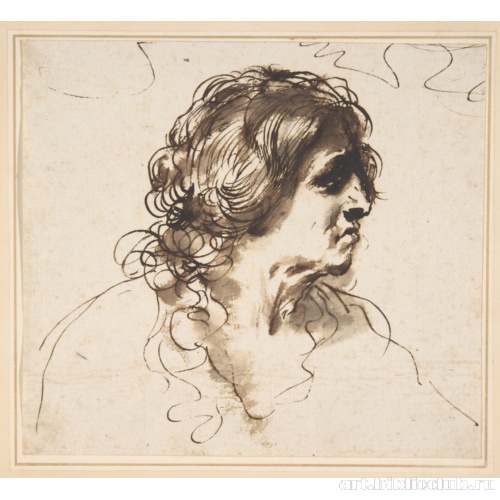 Бюст мужчины, обращенный вправо