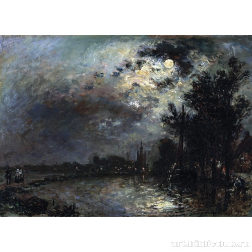 Вид на Оверсхи при лунном свете