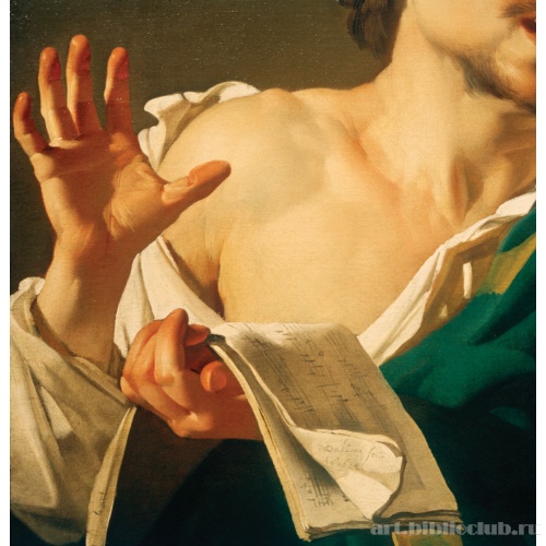 Поющий молодой человек. Фрагмент